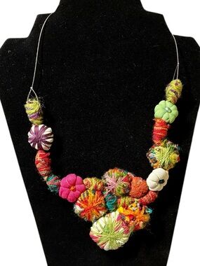 Lua Chea Fiber Art Necklace OOAK